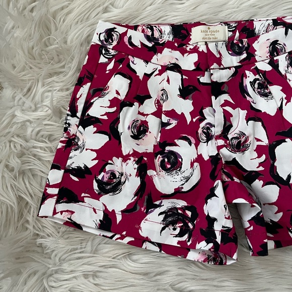 {Kate Spade} Floral Shorts in Raspberry - Girl's 5 - NWT - Picture 2 of 10